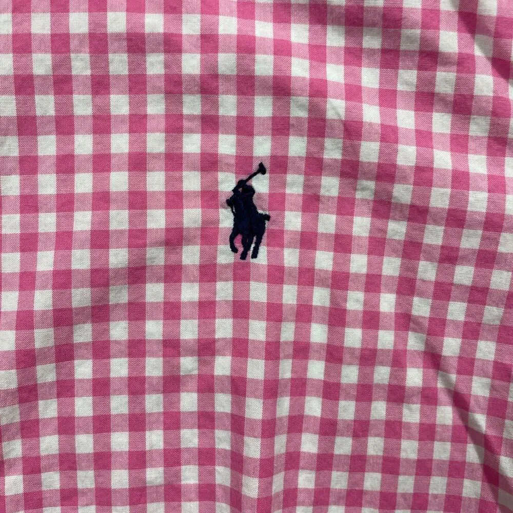Ralph Lauren Boys Large 14-16‎ Button Up Check Button Down Collar Short Sleeve